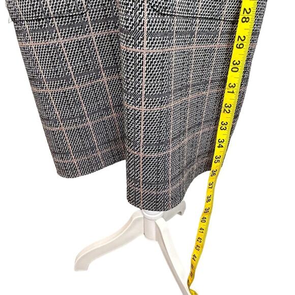 Max Studio Dress Womens Size S Brown Plaid Sheath Career Dark Academia - Picture 8 of 10